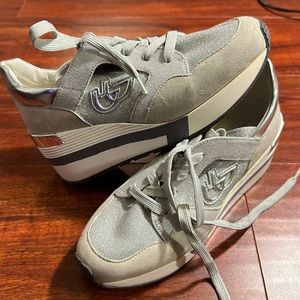 Blu Byblos glitter wedge sneaker